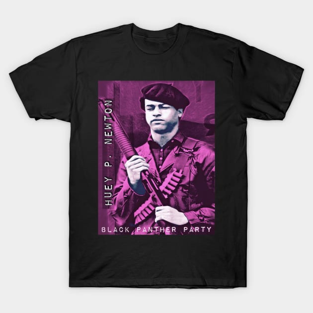 Huey P. Newton (P) T-Shirt by BlackOzean